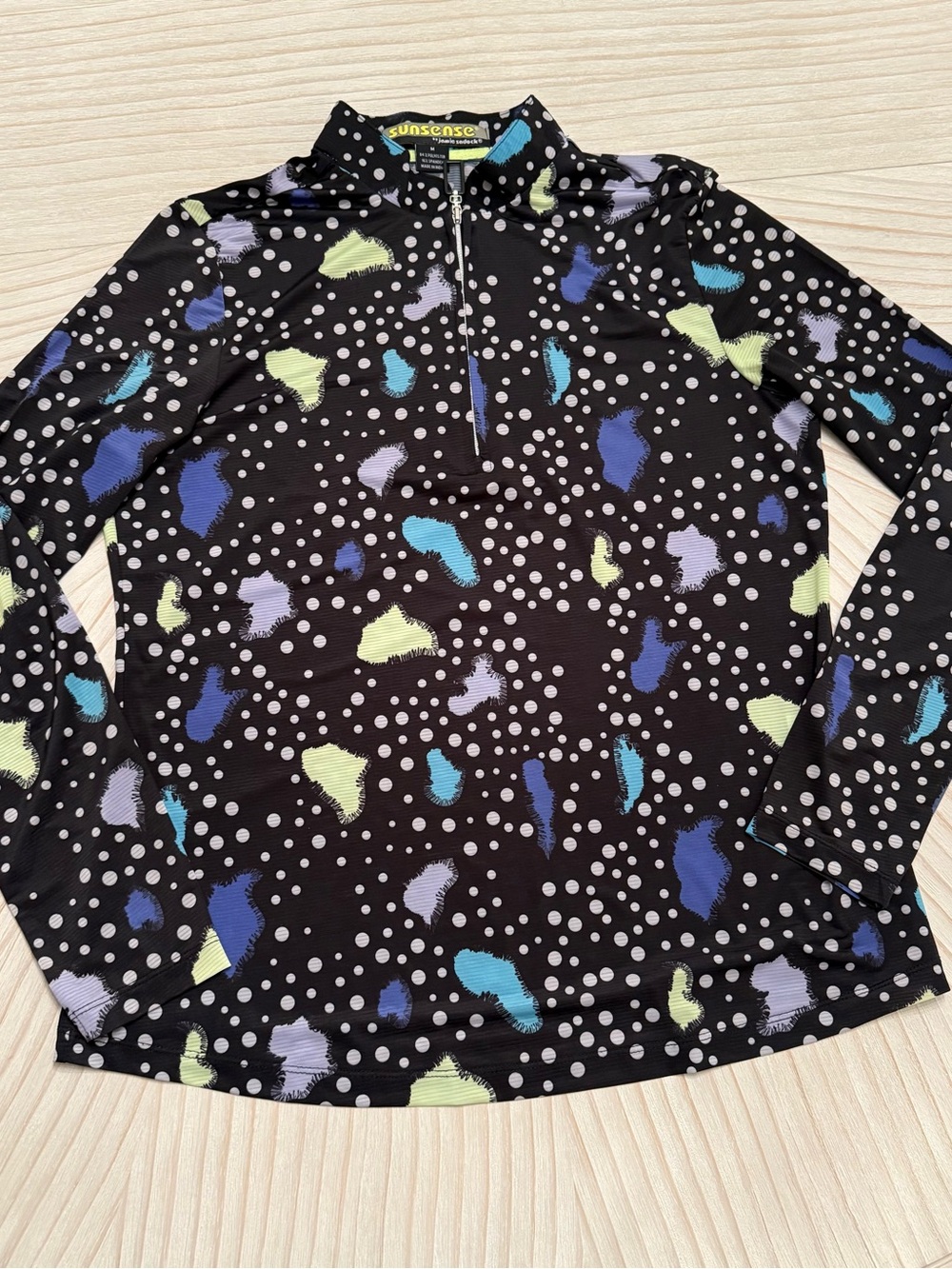 Sunsense by Jamie Sadock Black Long Quarter Zip  Sun Protection